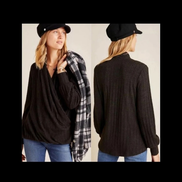 Maeve by Anthropologie Rafaela Hacci Surplice Top - Picture 1 of 8